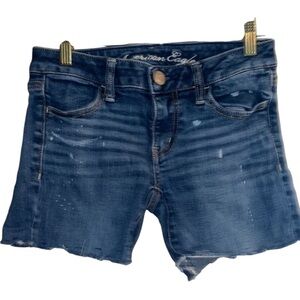 American Eagle Outfitters Dark Blue Denim Jean Shorts